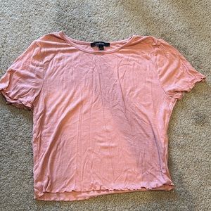 Pink ribbed T-shirt